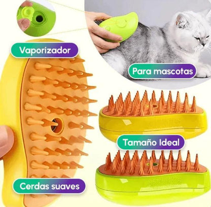 Cepillo de Vapor Eléctrico para Mascotas